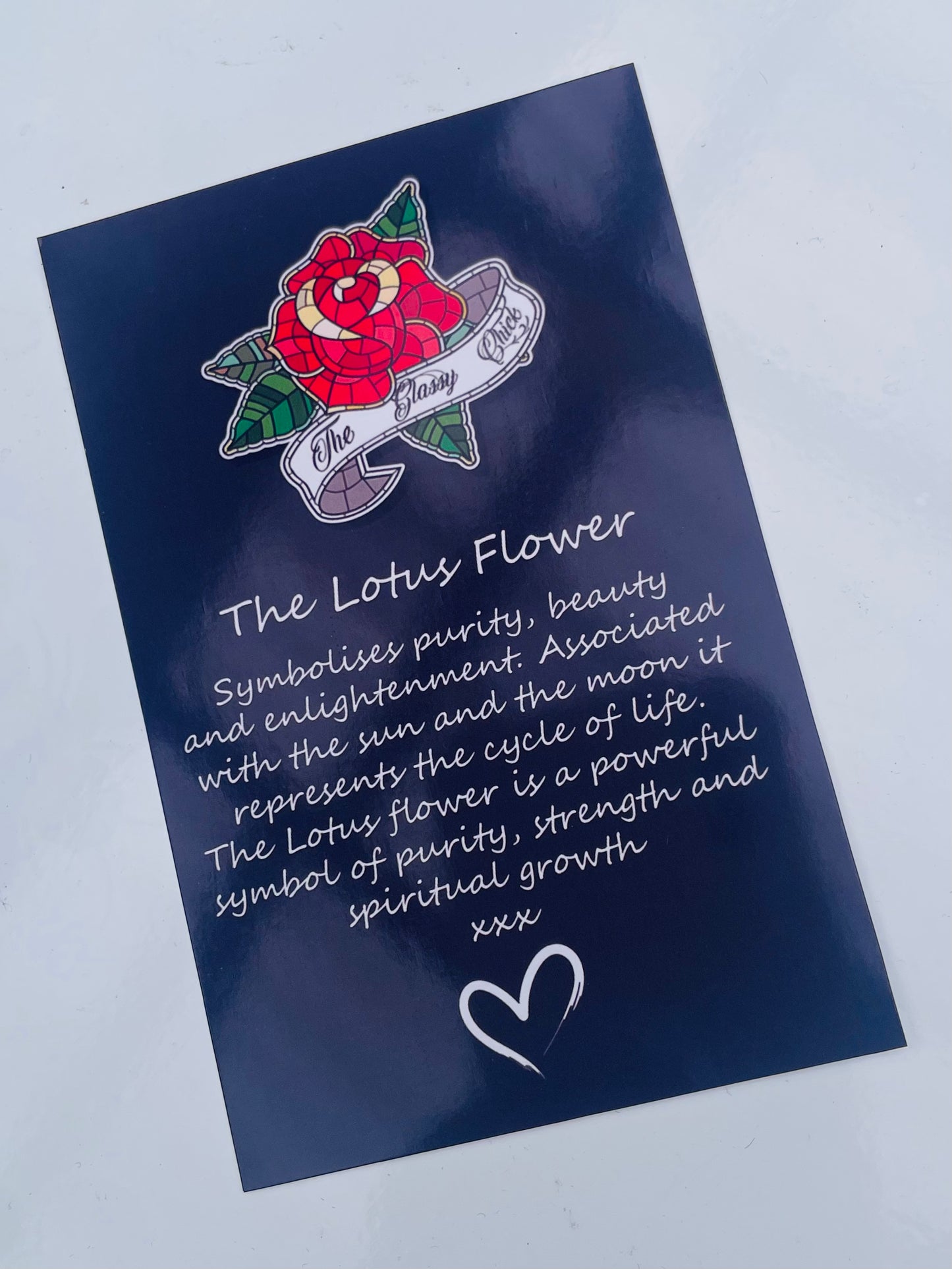Lotus Flower & Moon Stained Glass Suncatcher
