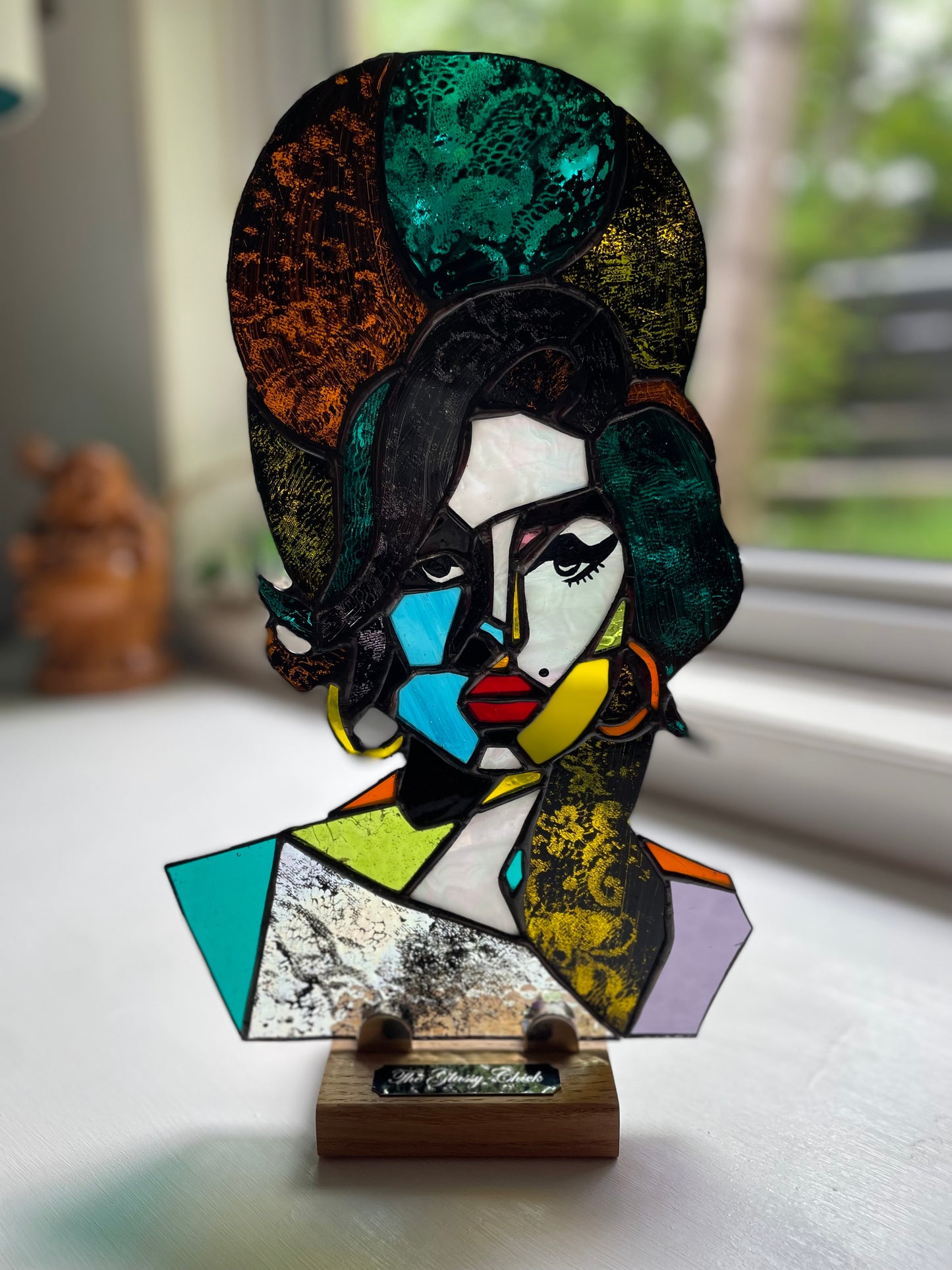 Amy Winehouse Stained Glass Suncatcher