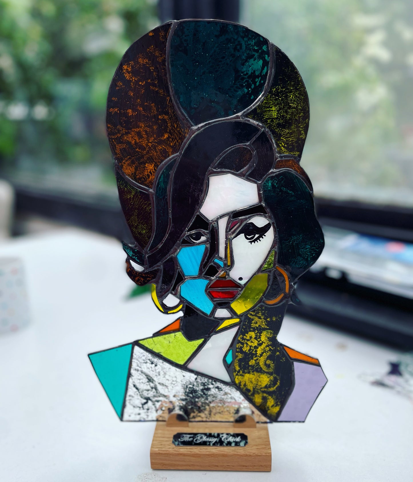 Amy Winehouse Stained Glass Suncatcher