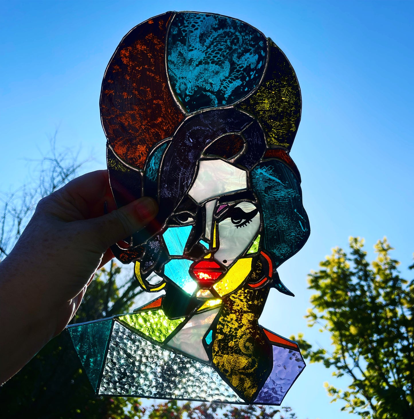 Amy Winehouse Stained Glass Suncatcher