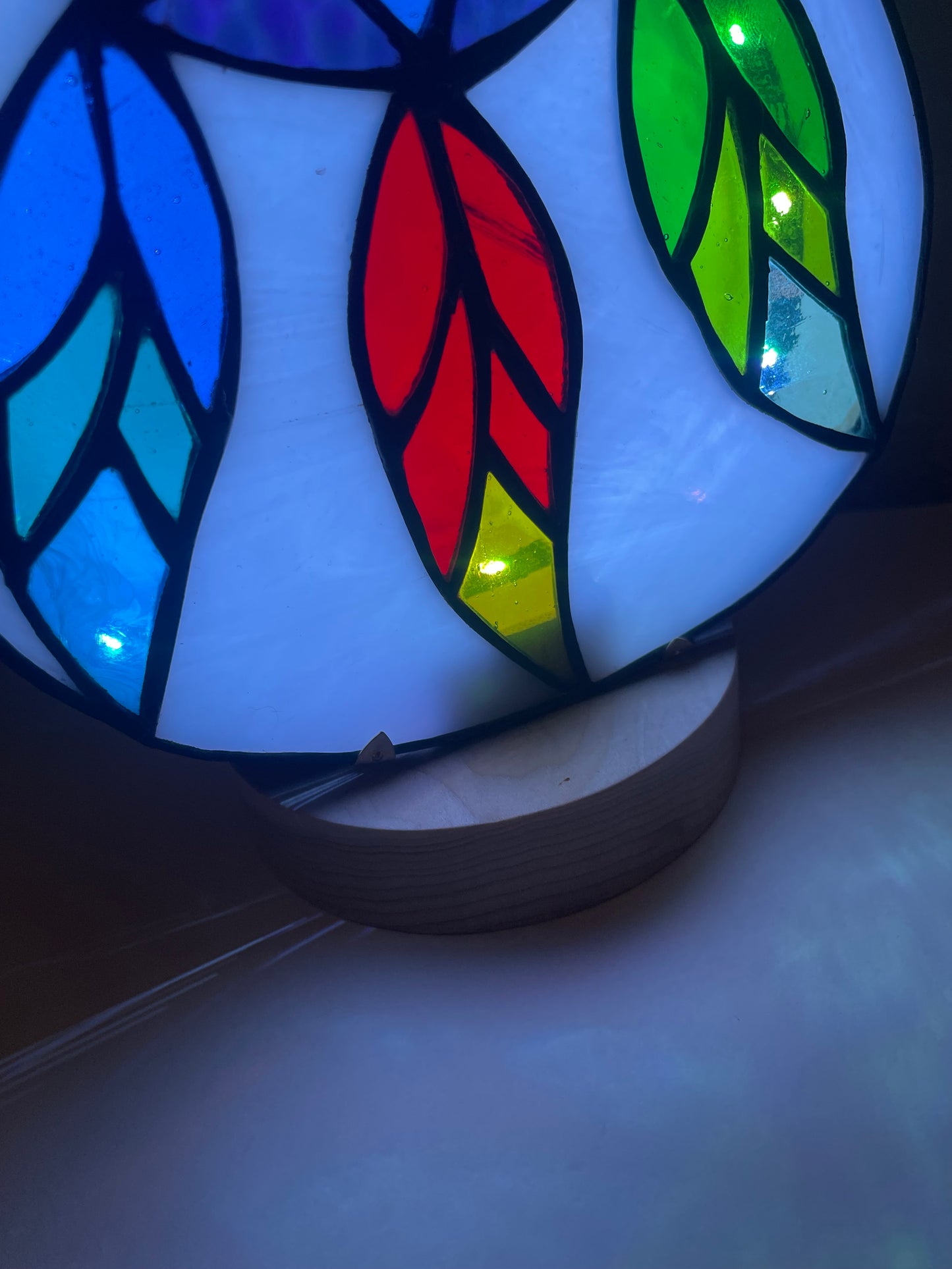 Dreamcatcher Ukulele Stained Glass Lamp