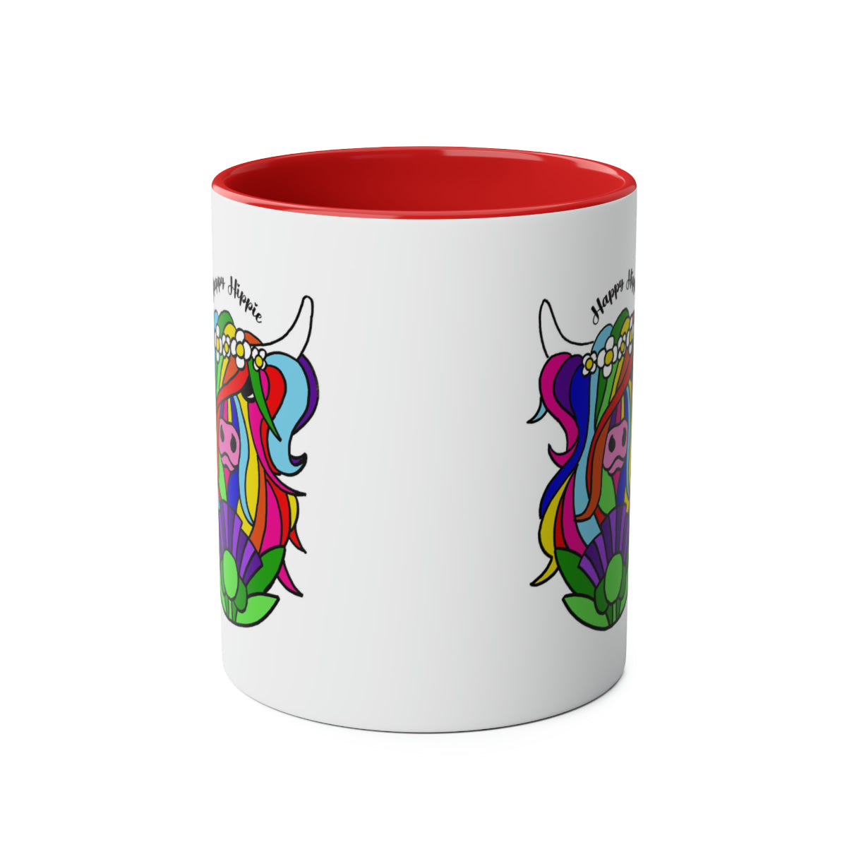 Happy Hippie Highland Cow Mug