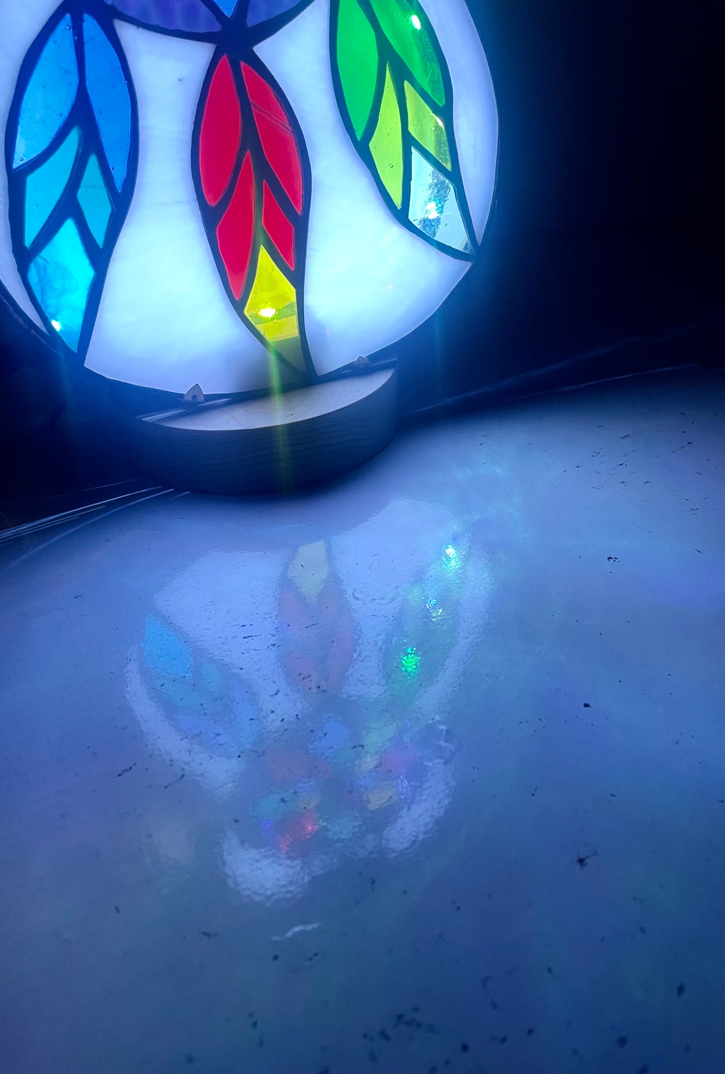 Dreamcatcher Ukulele Stained Glass Lamp