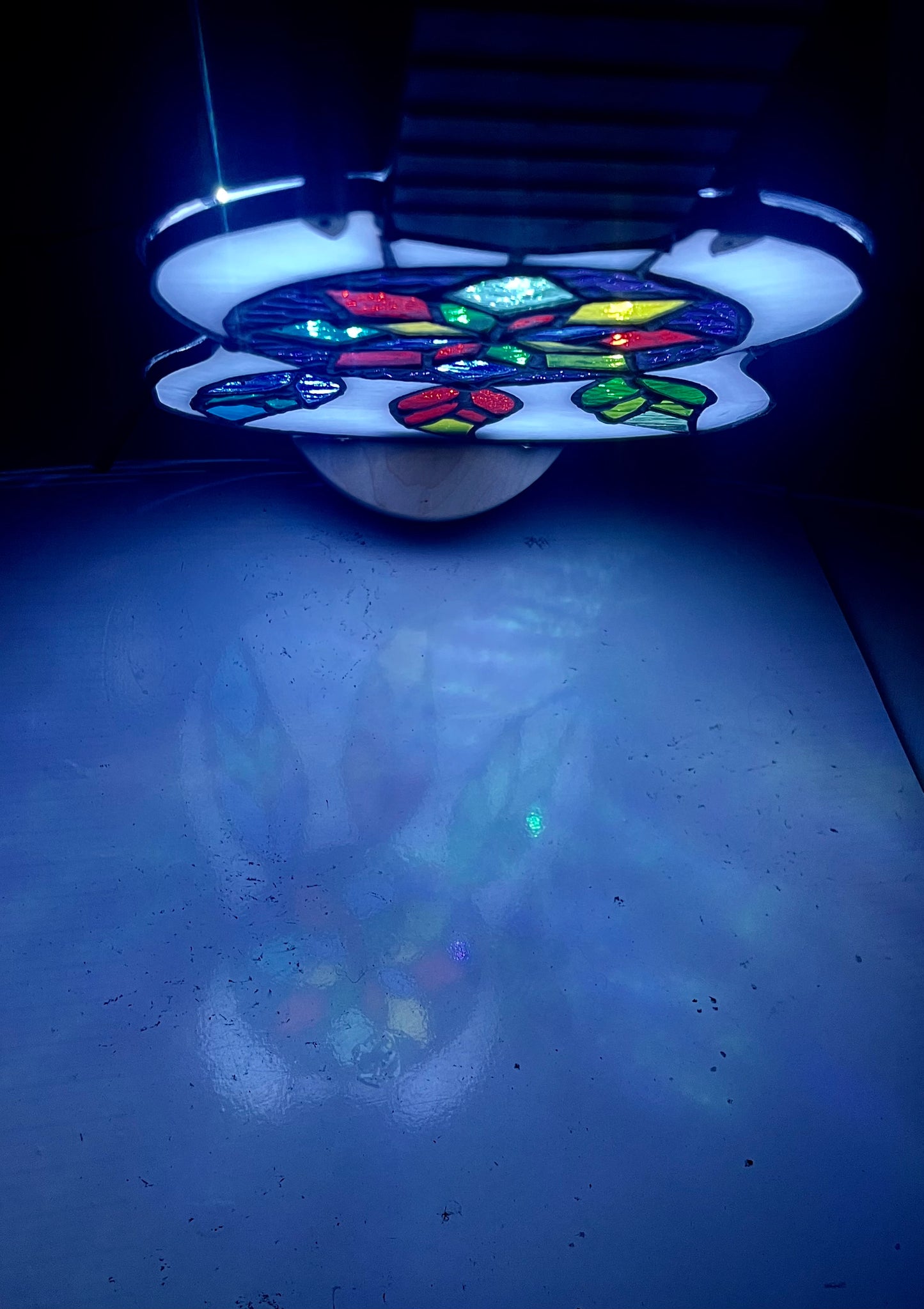 Dreamcatcher Ukulele Stained Glass Lamp