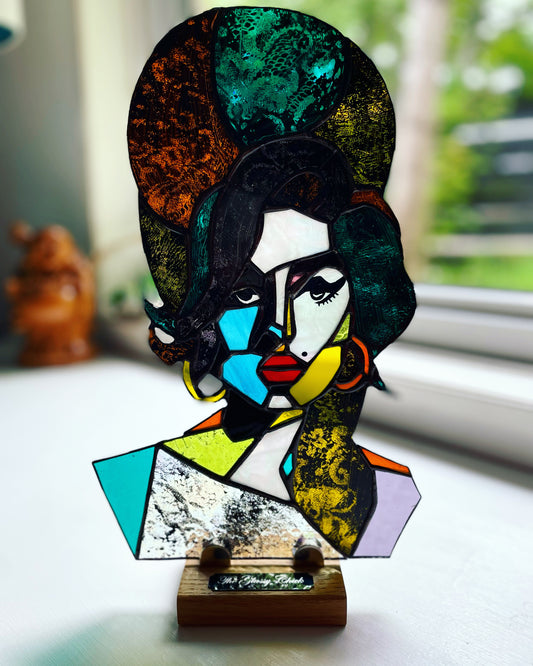 Amy Winehouse Stained Glass Suncatcher