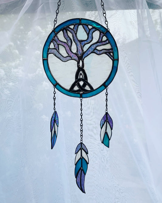 Tree of Life Dream Catcher with hanging Feathers