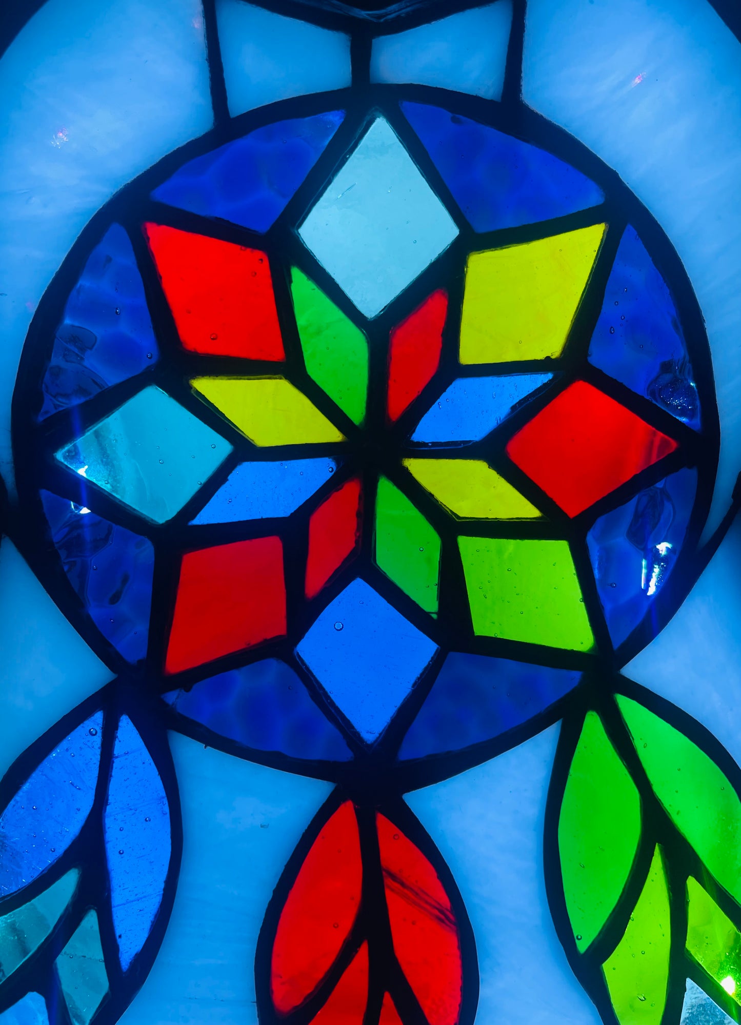 Dreamcatcher Ukulele Stained Glass Lamp
