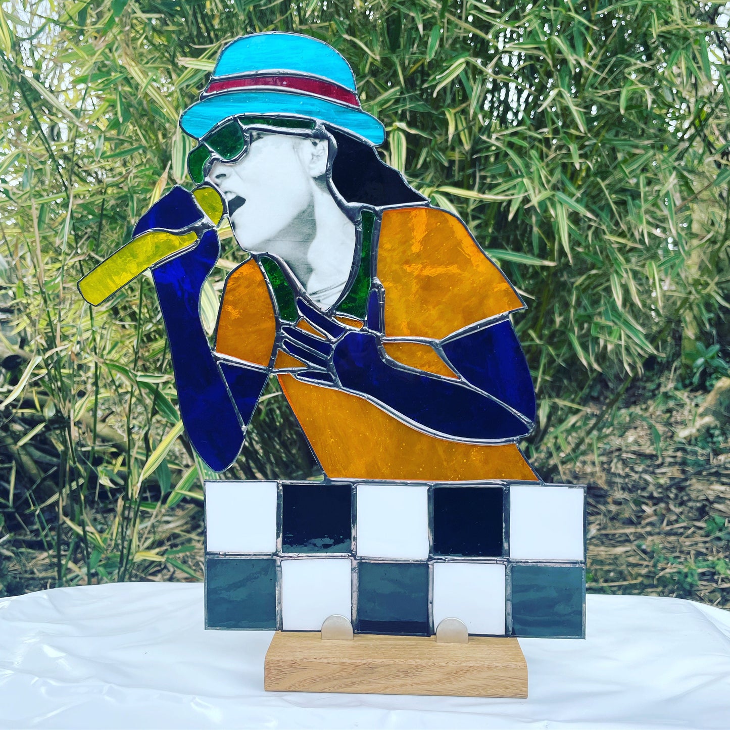 Aimee Interrupter stained glass suncatcher unique gift